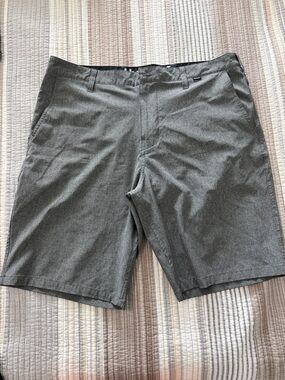 Hurley Men's Dark Gray Flat Front Shorts